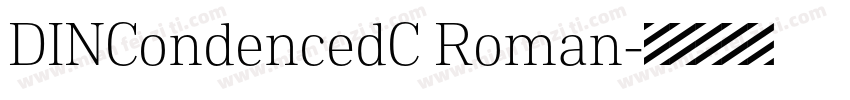 DINCondencedC Roman字体转换